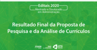 Nosso Processo Seletivo 2020 - para Mestrado e Doutorado está chegando ao fim. Divulgamos hoje o resultado final da proposta de pesquisa e análise de currículos. Confira AQUI...