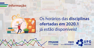 A lista de disciplinas ofertadas no primeiro semestre de 2020 já está disponível no nosso site!