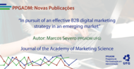O docente e pesquisador do PPGADM, Marcos Severo, participou de uma equipe internacional de pesquisa que publicou um trabalho no Journal of the Academy of Marketing Science, 2º periódico com maior...