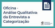 No dia 02 de maio, o Prof. André Barboza (PPGADM/UFG) será o responsável pela Oficina PPGADM: Análise Qualitativa - da Entrevista a Categorização. O objetivo...