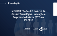 MELHOR TRABALHO da área de Gestão Tecnológica, Inovação e Empreendedorismo (GTE)