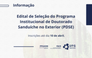 Edital de Seleção do Programa Institucional de Doutorado Sanduíche no Exterior (PDSE)