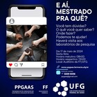 Divulgação da palestra Mestrado pra quê