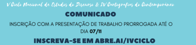 As inscrições foram prorrogadas. Atenção ao novo prazo.