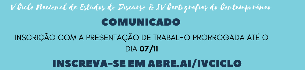 As inscrições foram prorrogadas. Atenção ao novo prazo.