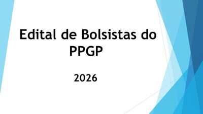 Edital de Bolsistas. PPGP. 2026