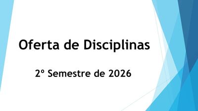 Disciplinas e Horários . 2° Semestre de 2026