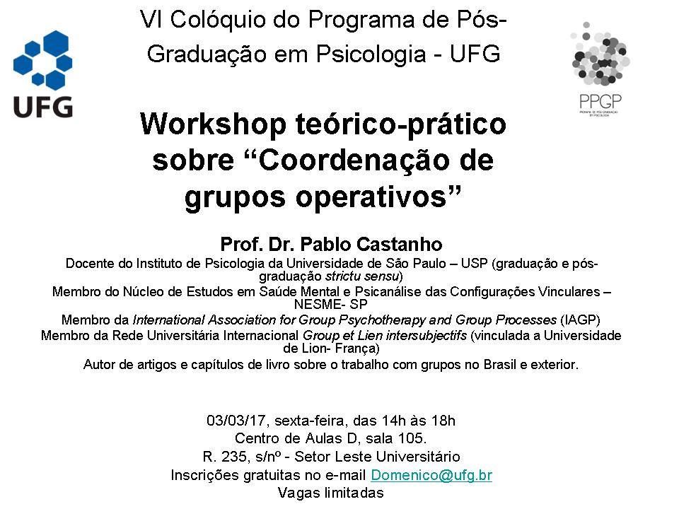 VI Colóquio - Coordenação de Grupos Operativos