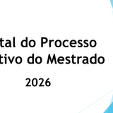 Edital do Processo Seletivo do Mestrado - 2026