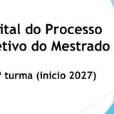 Edital  do Processo Seletivo do Mestrado da 14ª turma 