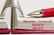 Horário dança 2012/1
