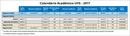 20171002 Calendário Acadêmico UFG 2017