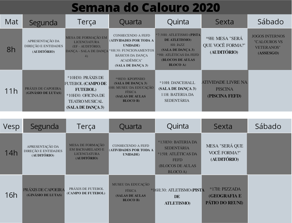 DAEFD Semana do Calouro 2020_1 A