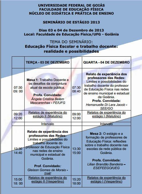 seminário estágio 2013