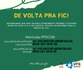 De volta pra FIC
