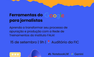 oficina sobre ferramentas do Google para jornalistas