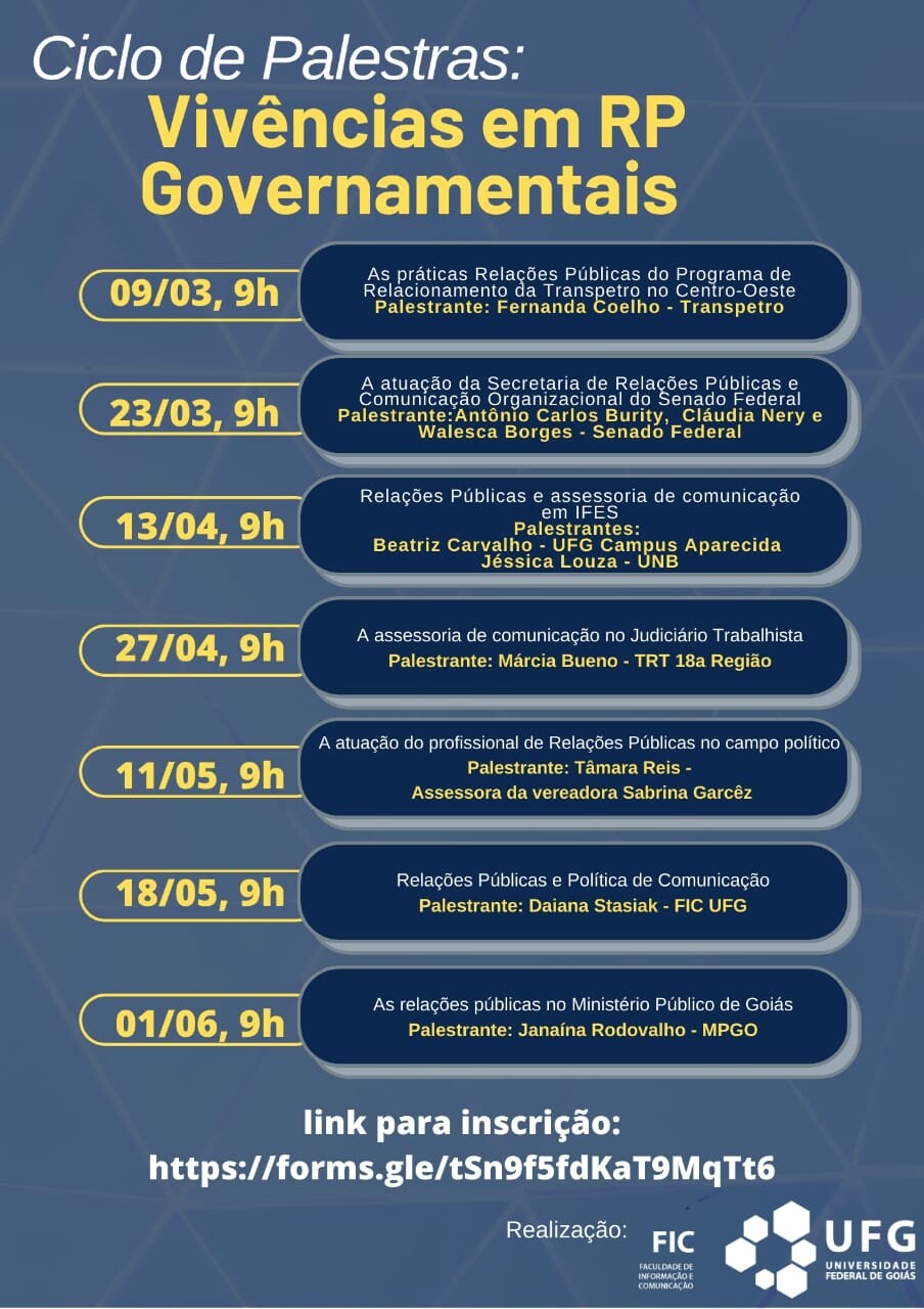 Ciclo de palestras RP - Programação 