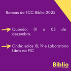 Divulgação bancas de tcc