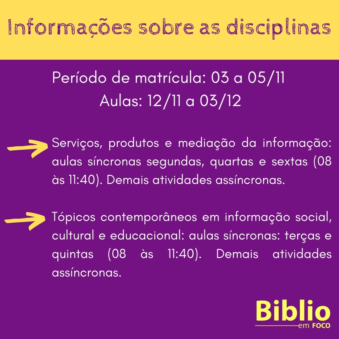Disciplinas complementares - Matrícula1