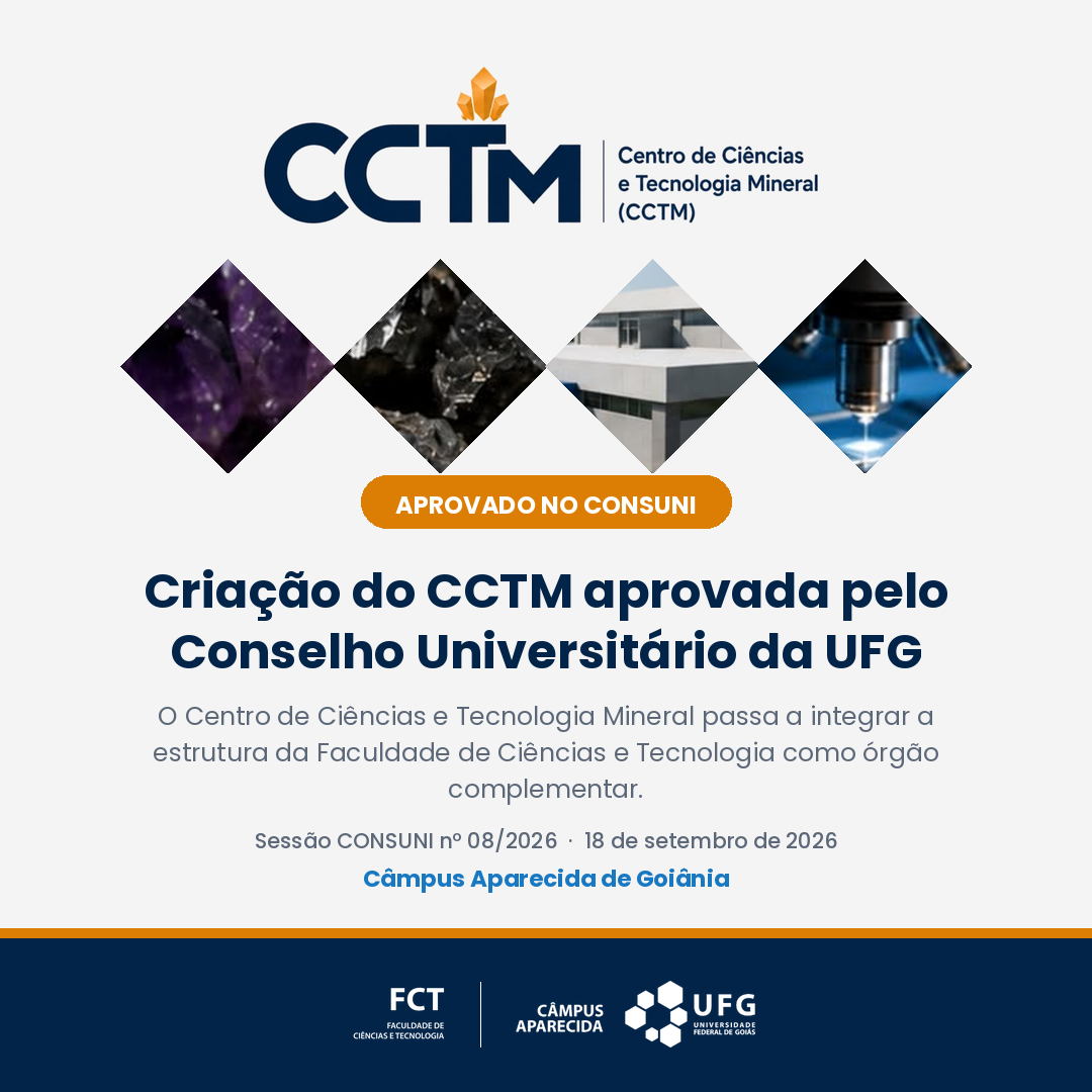 Peça de divulgação da aprovação do CCTM, com a identidade visual do Centro