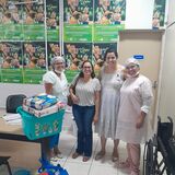 Brinquedos doados pela rede Solidariedade FCT entregues ao Centro de Imunização de Aparecida de Goiânia.