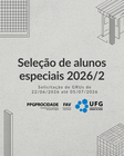 Edital de Seleção de alunos especiais 20262