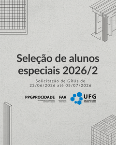 Edital de Seleção de alunos especiais 20262