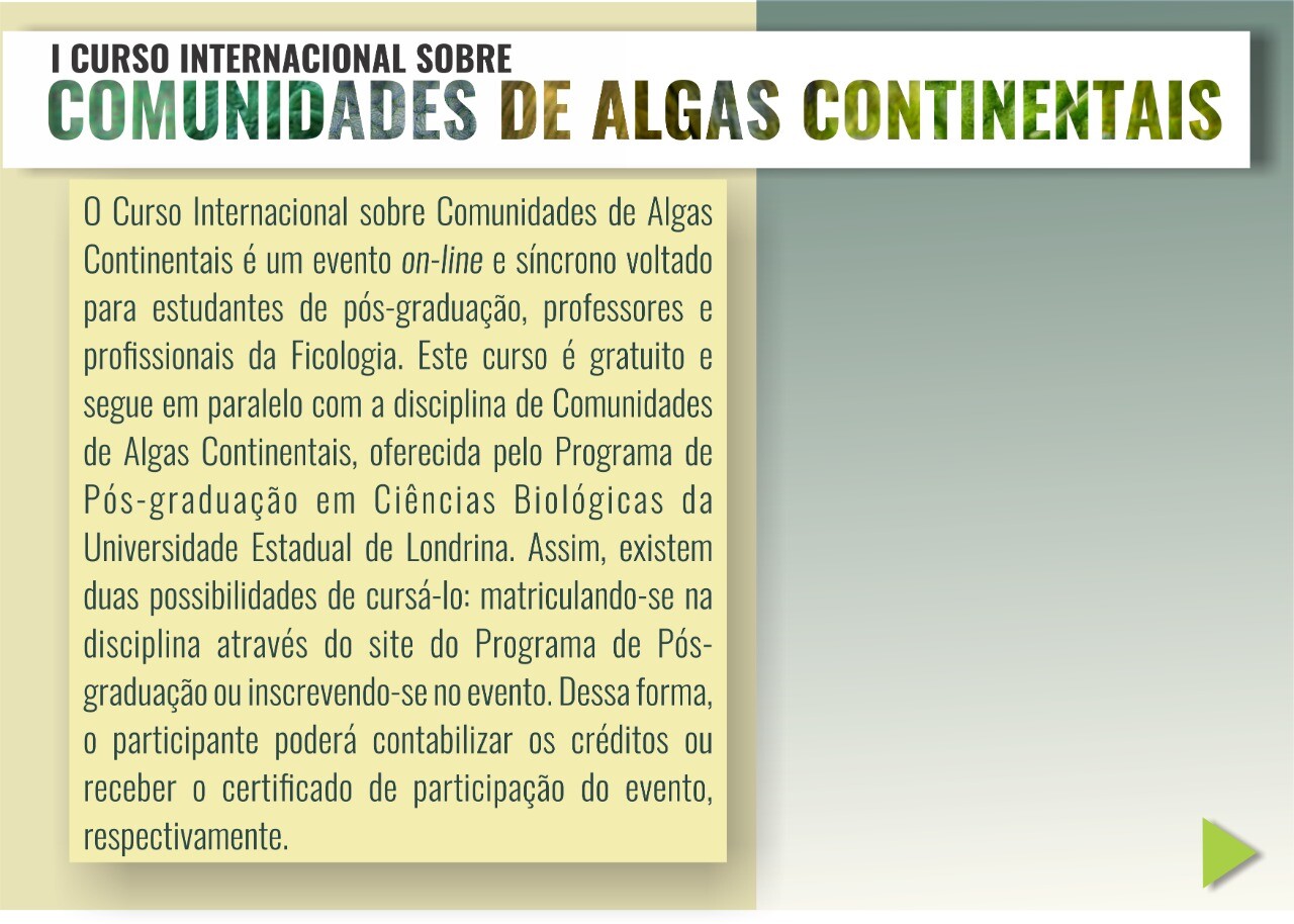 Extensao - Curso Internacional Algas 2020 2