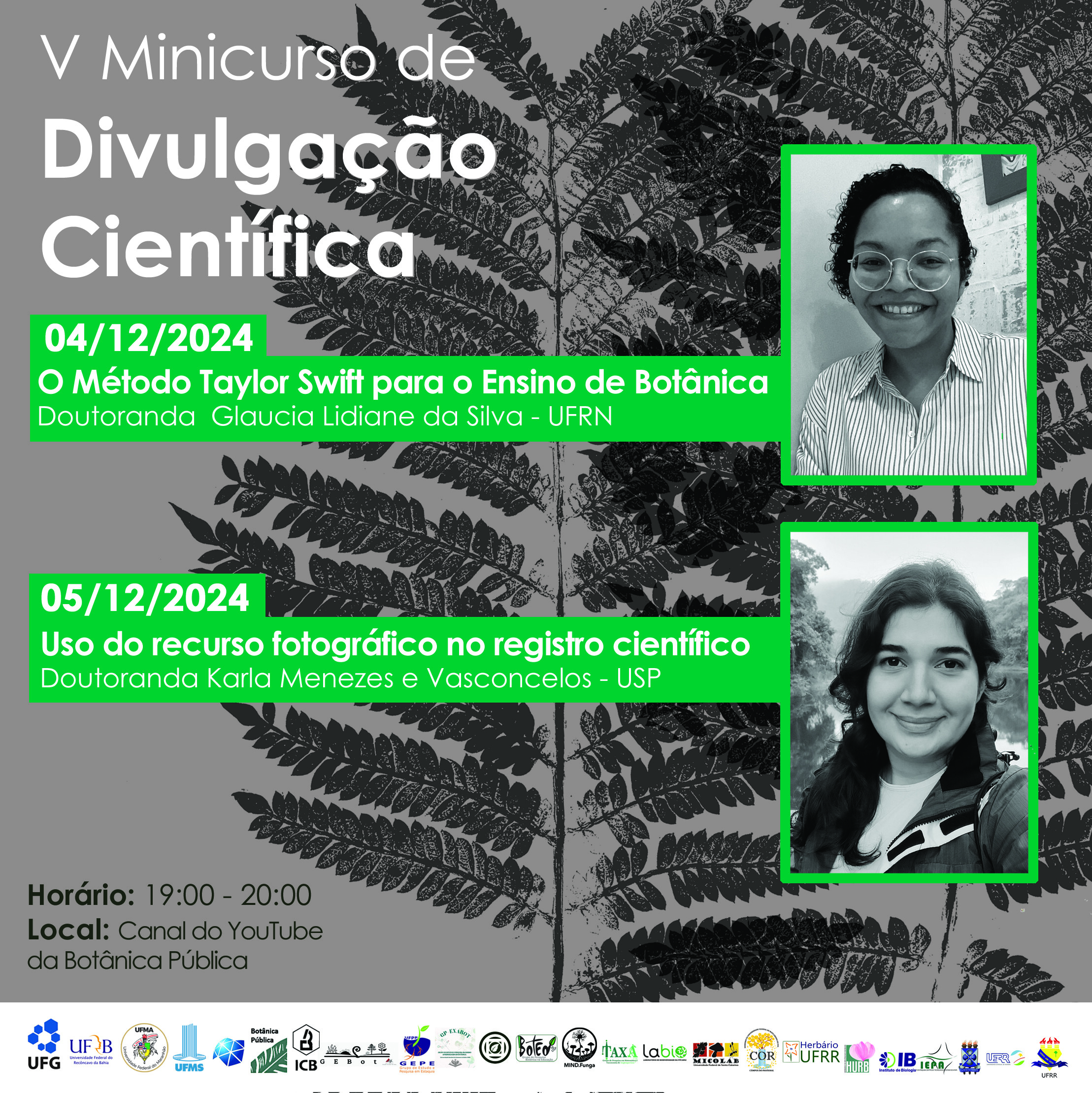 Extensao - Botanica Publica - Minicurso de Divulgação Científica - 2024