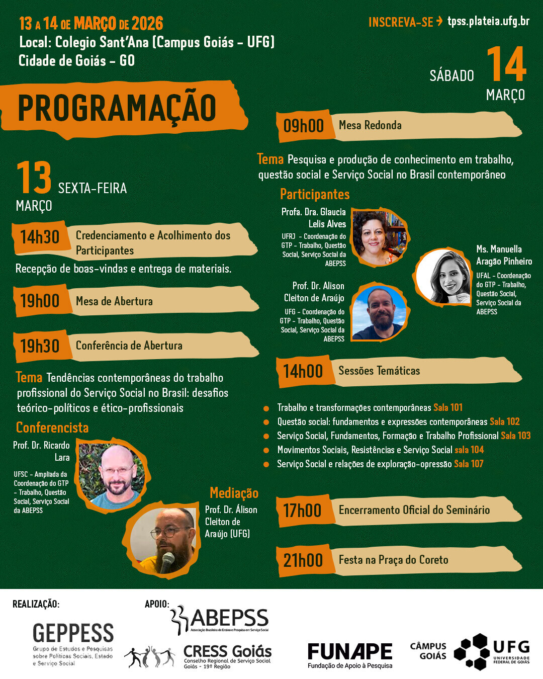 Programação Seminário Serviço Social