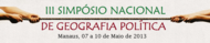 III Simpósio Nacional de Geografia Política
