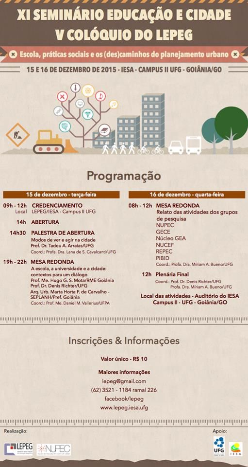 Programação XI SEC V Colóquio 