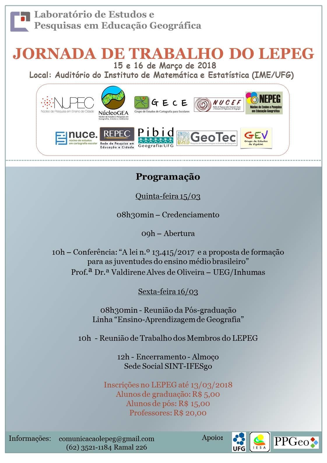 Cartaz Jornada LEPEG 2018