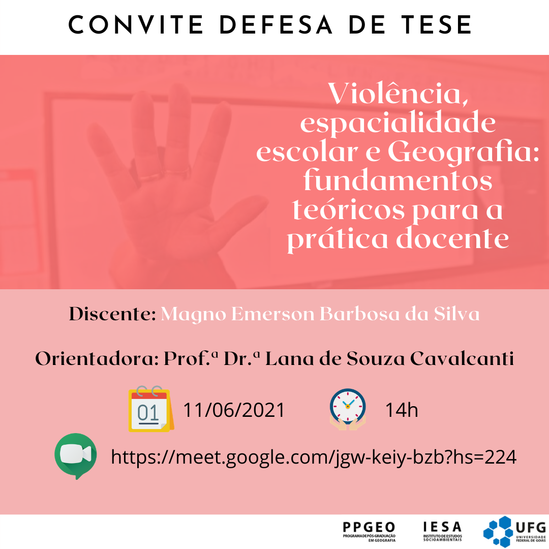 Convite defesa de tese Magno Emerson Barbosa da Silva
