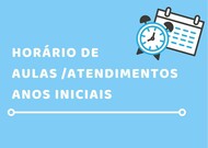 Banner HORÁRIO de AULAS e ATENDIMENTOS