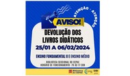 Devolução dos livros didáticos 2024 2