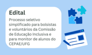 Edital PS simplificado Comissão de Inclusão e monitor