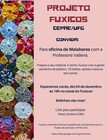 convida: para oficina de malabares com a Professora Valléria. Prepare o seu material e venha fuxicar com a gente: sacolinha de plástico, 10 balões, alpiste e tesoura sem ponta. Esperamos vocês, dia 04 de dezembro às 19h no canal do Fuxicos. Link: https://ytube.io/3Bci