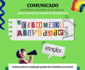 capa do comunicado sobre projetos piloto dos Anos Iniciais