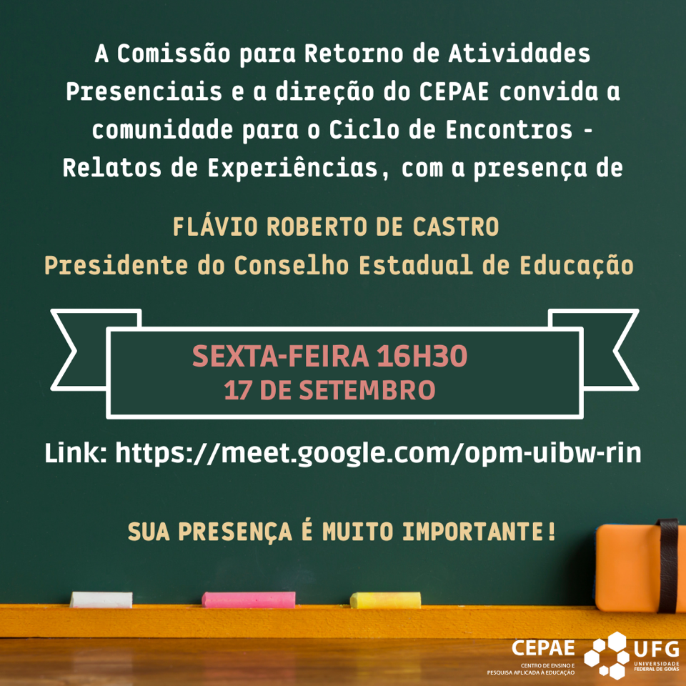 1. Ciclo de encontros e relatos de experiência