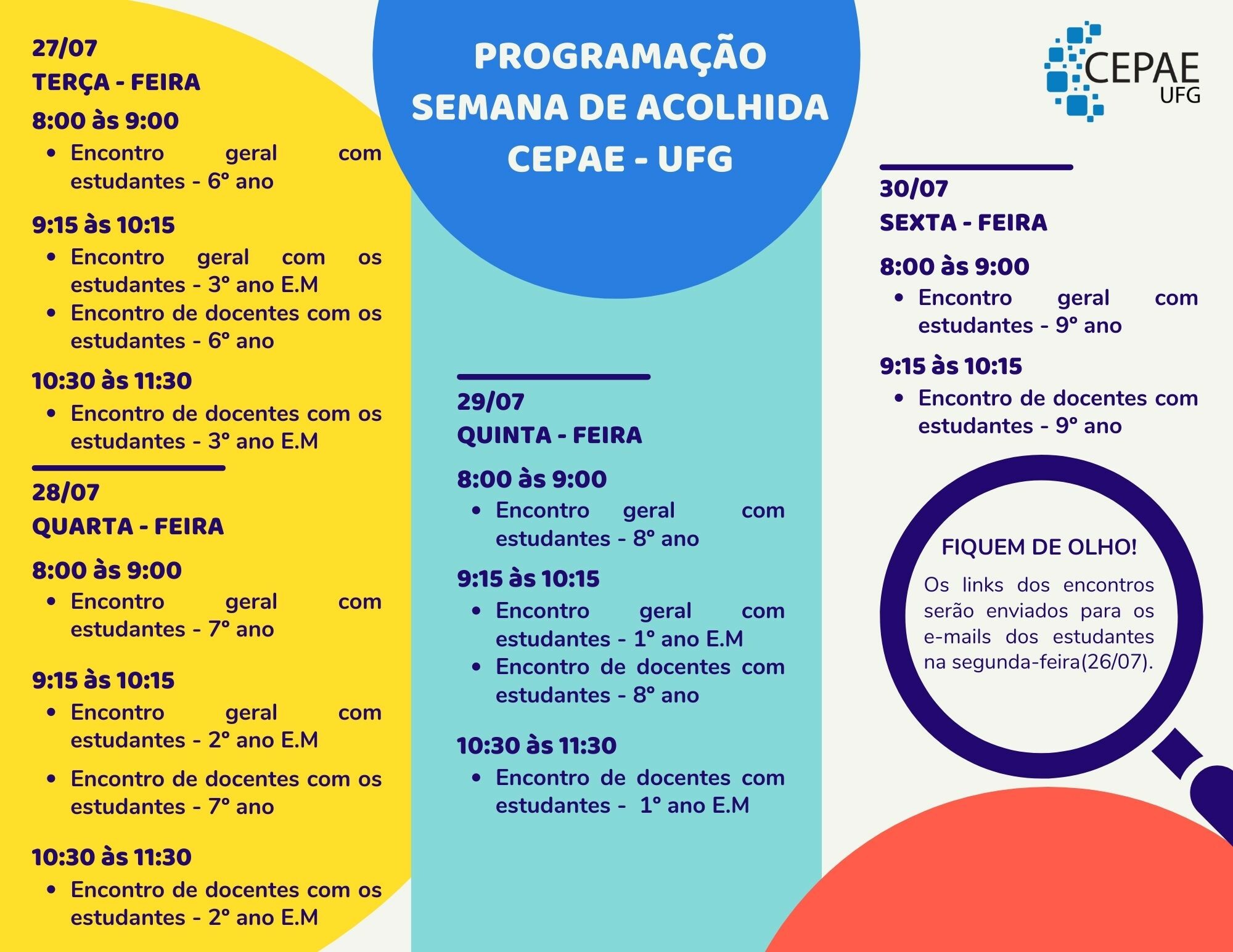 Programação acolhida