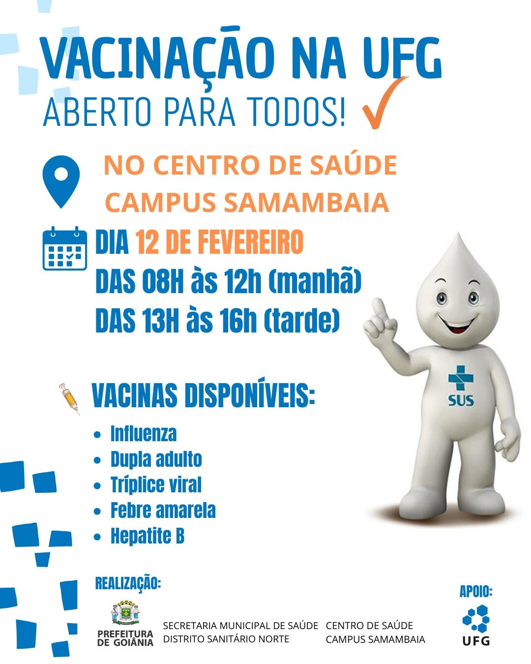 Vacinação na UFG para todos 12-02-2026