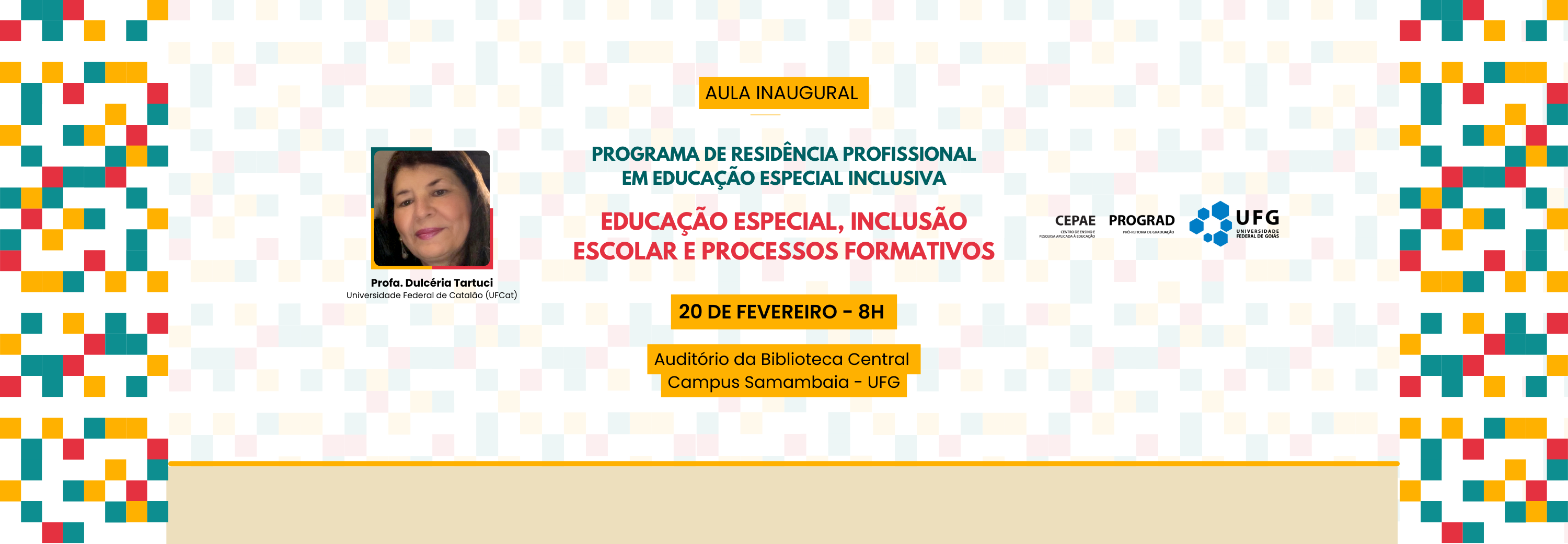 aula inaugural Residência em Educação Especial Inclusiva (banner)