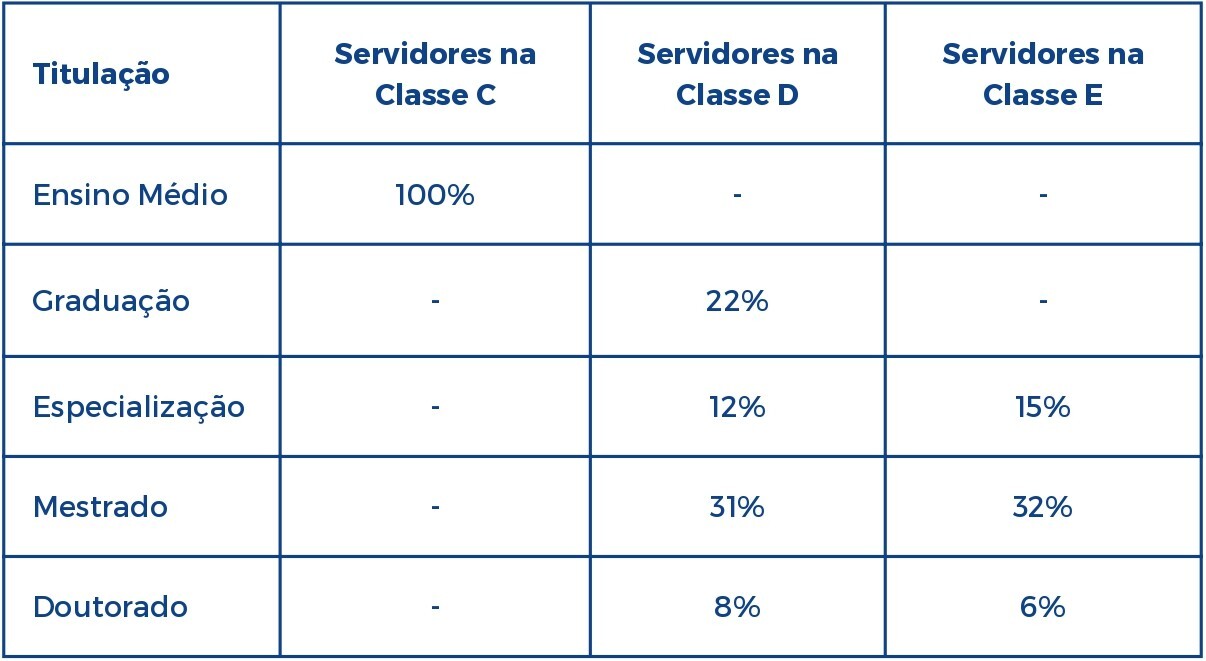 Formação dos TAES (Dados PDI 2024)
