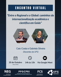 NEG realizará encontro virtual sobre internacionalização acadêmica e científica em Goiás