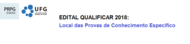 Edital Qualificar 2018 - locais das provas especificas