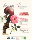 Convite para apresentação do concerto de Câmara de Músicos da Orquestra Filarmônica de Goiás, dia 10 de março, 20h.