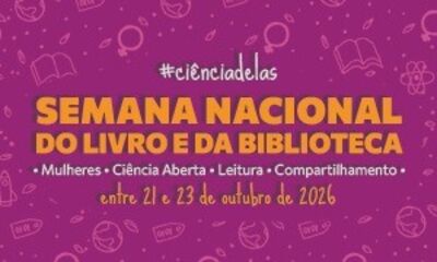 21 a 23 de outubro 2026 vai acontecer a Semana Nacional do Livro e da Biblioteca no Sibi/UFG! 