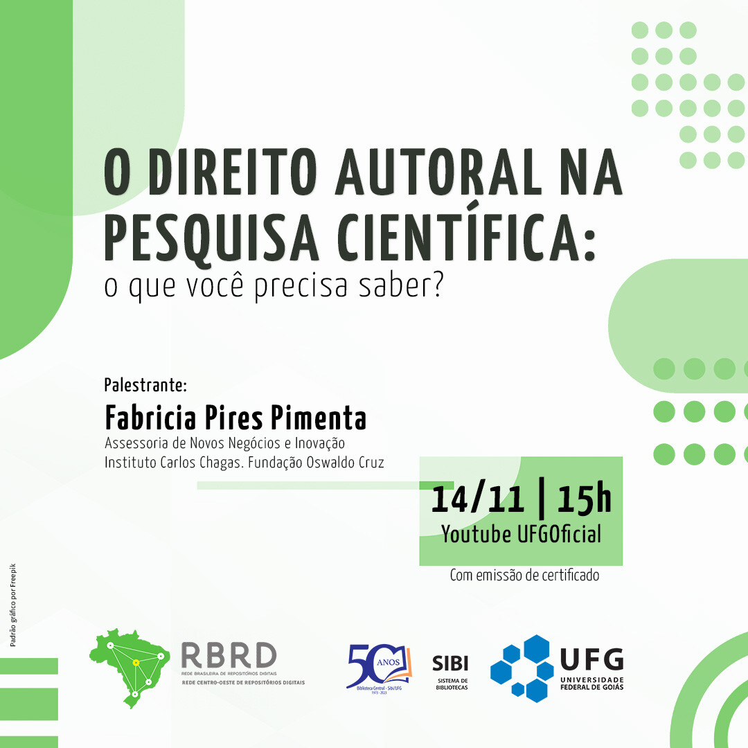 Card palestra: "O Direito Autoral na Pesquisa Científica"