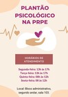 PLANTÃO PSICOLOGICO PRPE